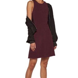 Rag & Bone Sabina Fit Flare Dress Burgundy Maroon Sz 4 NWT Mini Dress Racerback